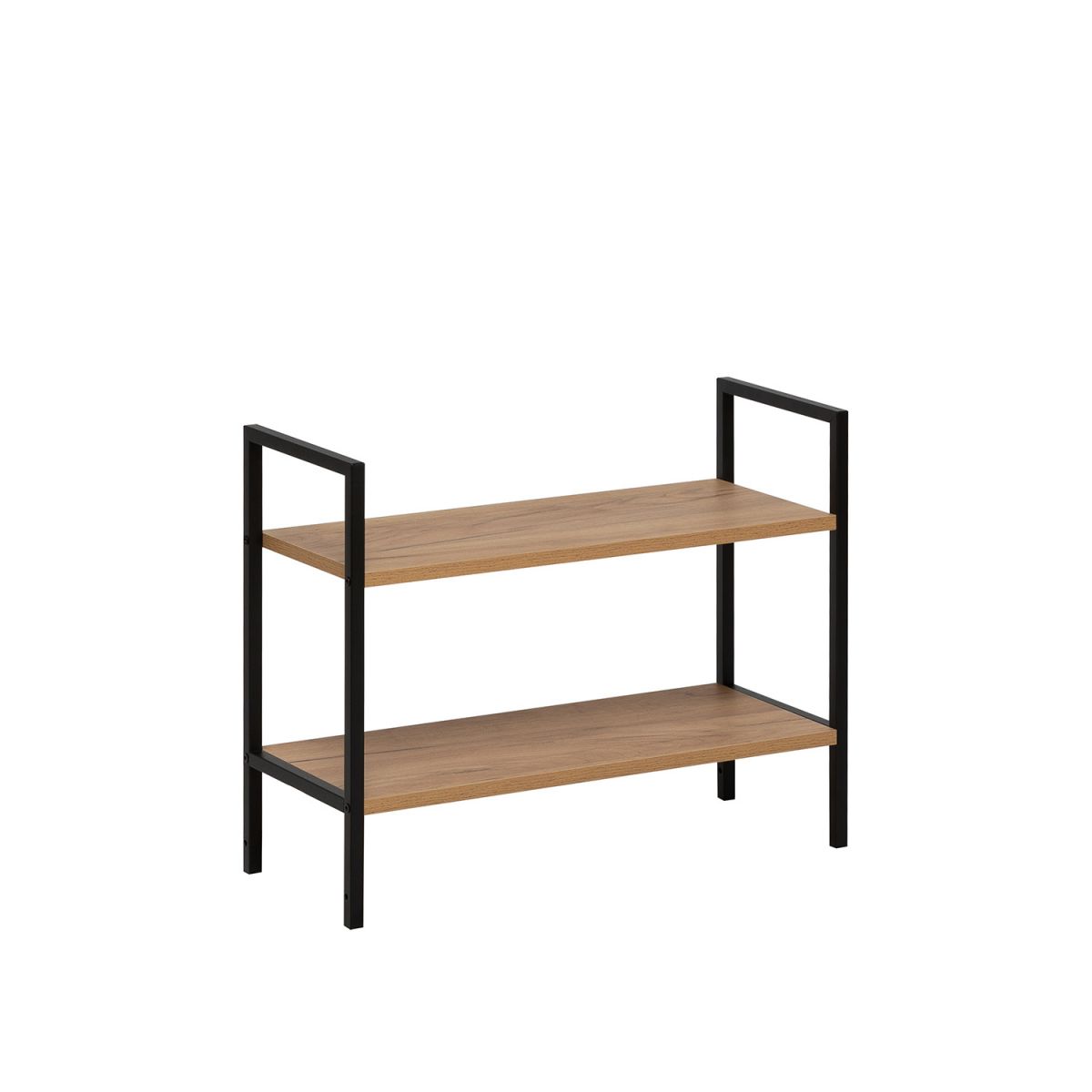 Стеллаж Leset Стилвуд 22 широкий, 2 полки, Чёрный Дуб крафт золотой