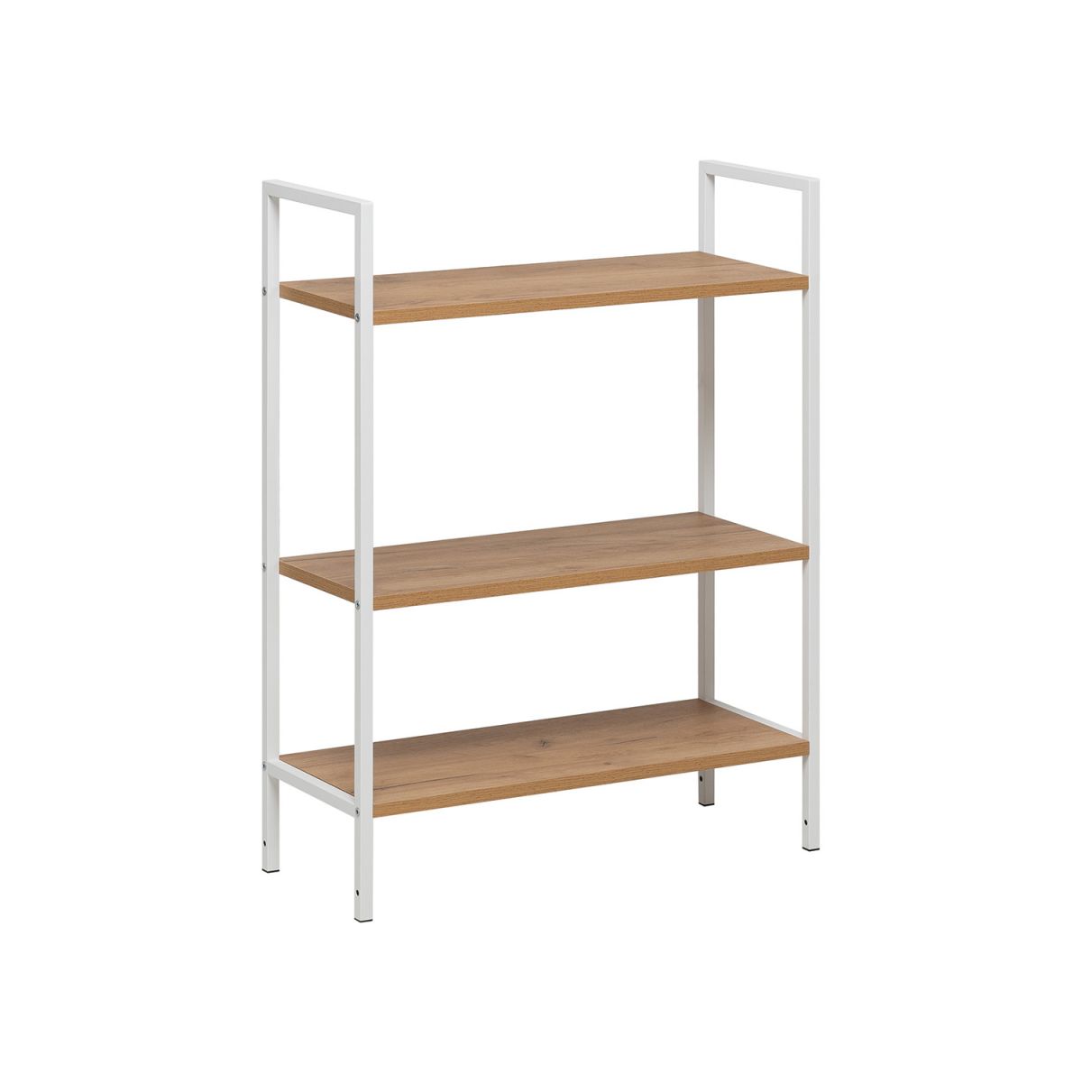 Стеллаж Leset Стилвуд 23 широкий, 3 полки, Белый Дуб крафт золотой
