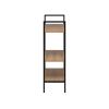 Стеллаж Leset Стилвуд 23 широкий, 3 полки, Чёрный Дуб крафт золотой - 5