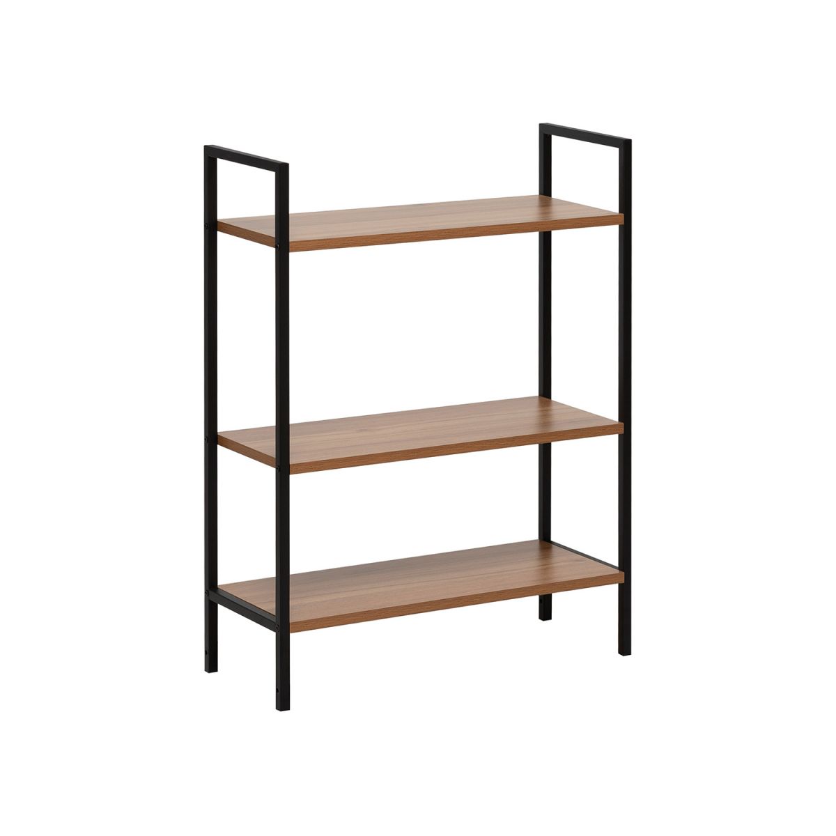 Стеллаж Leset Стилвуд 23 широкий, 3 полки, Чёрный Орех лион светлый