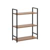 Стеллаж Leset Стилвуд 23 широкий, 3 полки, Чёрный Орех лион светлый - 4