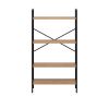 Стеллаж Leset Стилвуд 24 широкий, 4 полки, Чёрный Дуб крафт золотой - 2