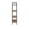 Стеллаж Leset Стилвуд 24 широкий, 4 полки, Чёрный Дуб крафт золотой - 4