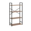 Стеллаж Leset Стилвуд 24 широкий, 4 полки, Чёрный Орех лион светлый - 3