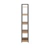 Стеллаж Leset Стилвуд 25 широкий, 5 полок, Чёрный Дуб крафт золотой - 5