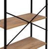 Стеллаж Leset Стилвуд 25 широкий, 5 полок, Чёрный Дуб крафт золотой - 7