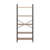 Стеллаж Leset Стилвуд 25 широкий, 5 полок, Чёрный Орех лион светлый - 2