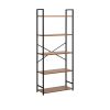 Стеллаж Leset Стилвуд 25 широкий, 5 полок, Чёрный Орех лион светлый - 3