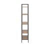 Стеллаж Leset Стилвуд 25 широкий, 5 полок, Чёрный Орех лион светлый - 4