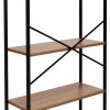 Стеллаж Leset Стилвуд 25 широкий, 5 полок, Чёрный Орех лион светлый - 7