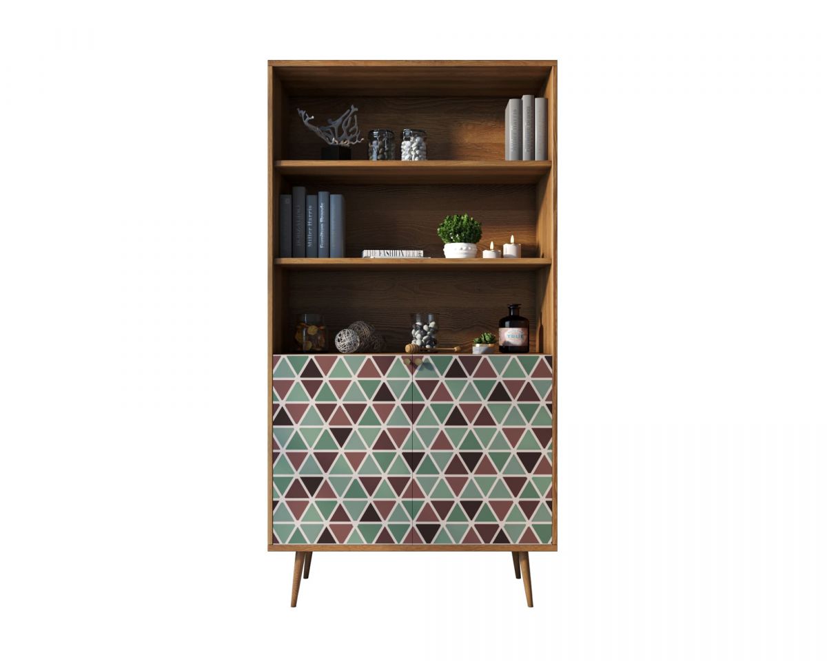 Стеллаж с дверками "Berber" принт 26