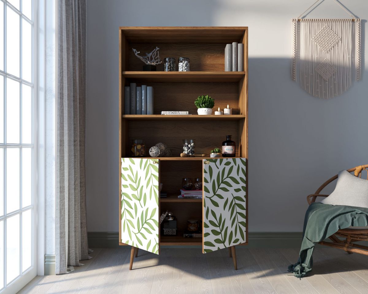 Стеллаж с дверками "Berber" принт 28