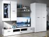 Стенка «Йорк» со шкафом, Белый-белый глянец - 3