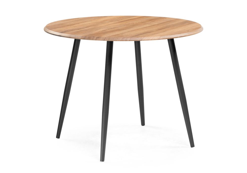 Стол деревянный Абилин 100 дуб вотан - черный матовый