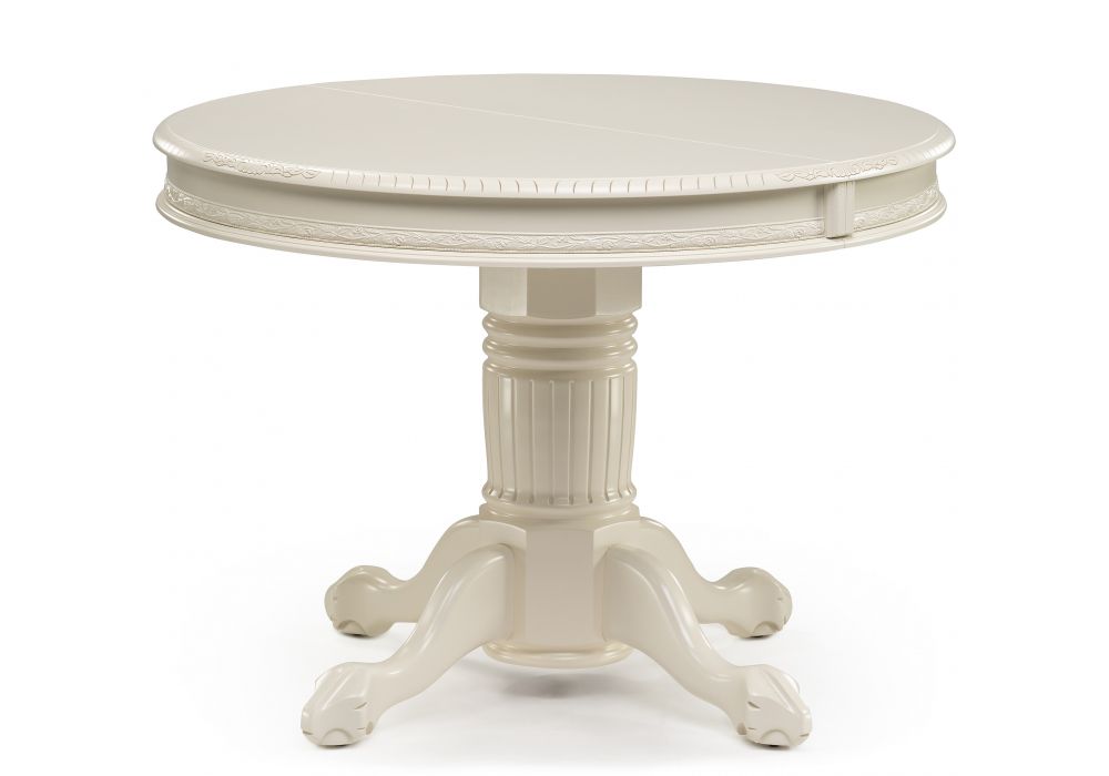 Стол деревянный Альфред круглый крем