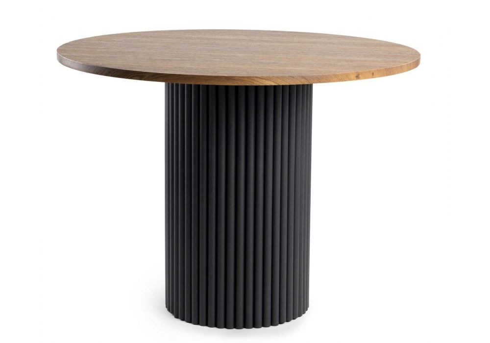 Стол деревянный Барел 90 орех кантри - черный