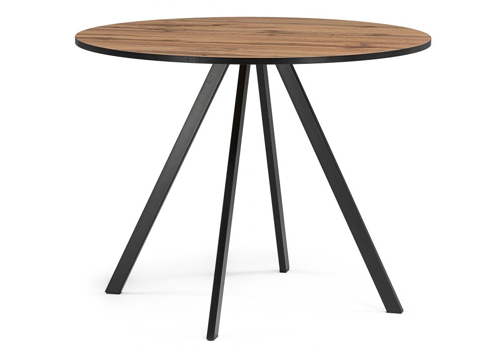 Стол деревянный Баргел 90х90х75 дуб вотан - черный