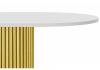 Стол деревянный Барон О 200 х 90 белая пленка шагрень - золотые ноги - 4
