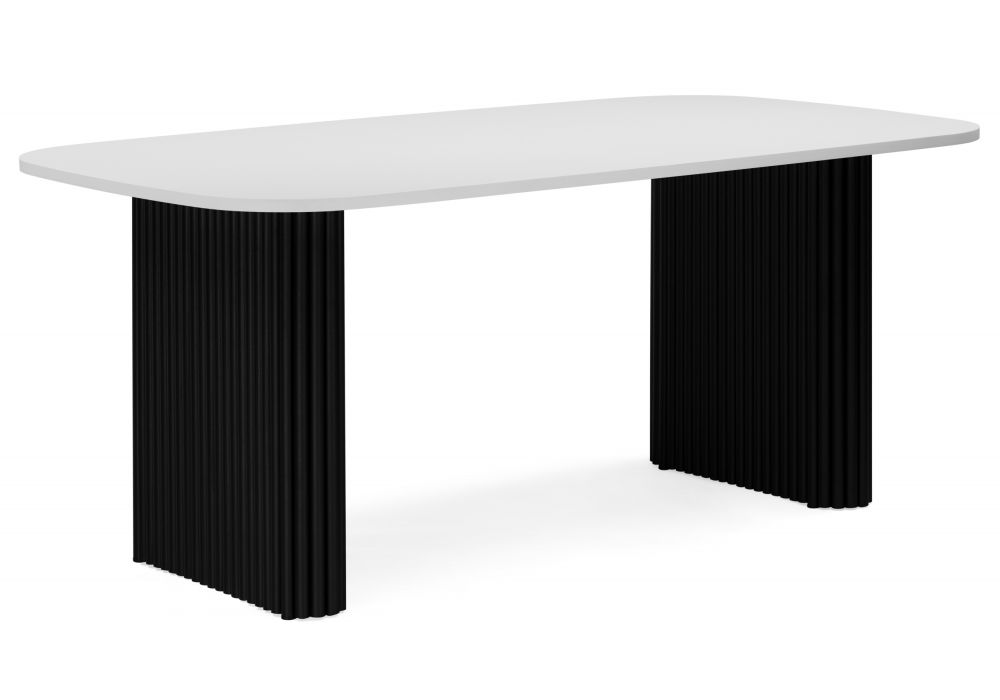 Стол деревянный Бавария B 160 х 90 белая пленка шагрень - черный