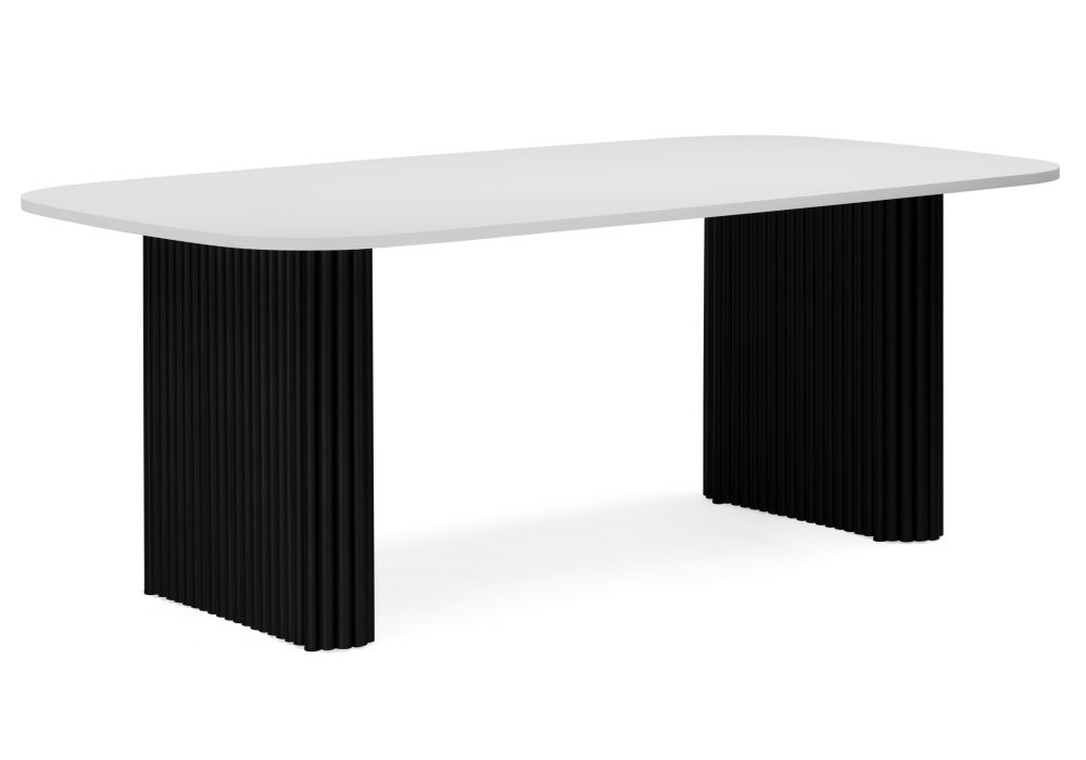 Стол деревянный Бавария B 180 х 90 белая пленка шагрень - черный