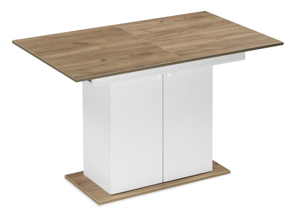 Стол деревянный Carla белый - крафт золотой