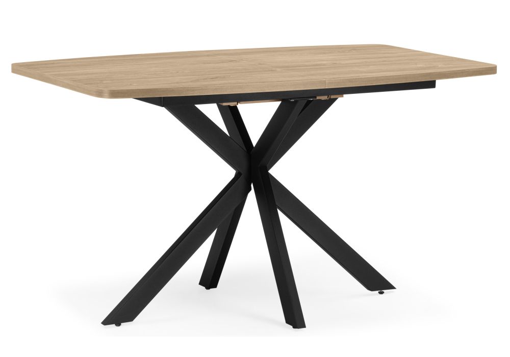 Стол деревянный Индиана 130x80 дуб кунео - черный