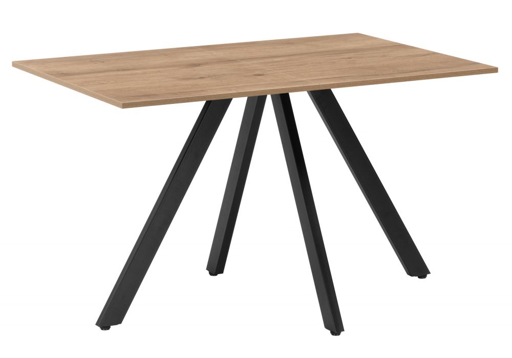 Стол деревянный Keon 116(155,5)x77 раздвижной дуб табачный - черный