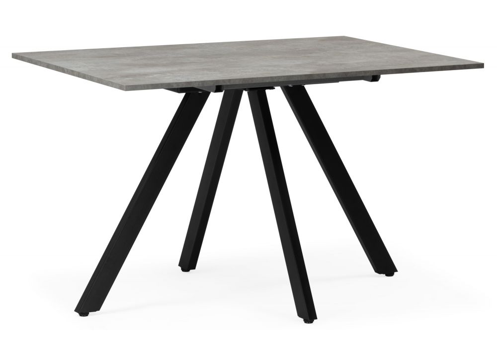 Стол деревянный Keon 116(155,5)x77 раздвижной цемент - черный