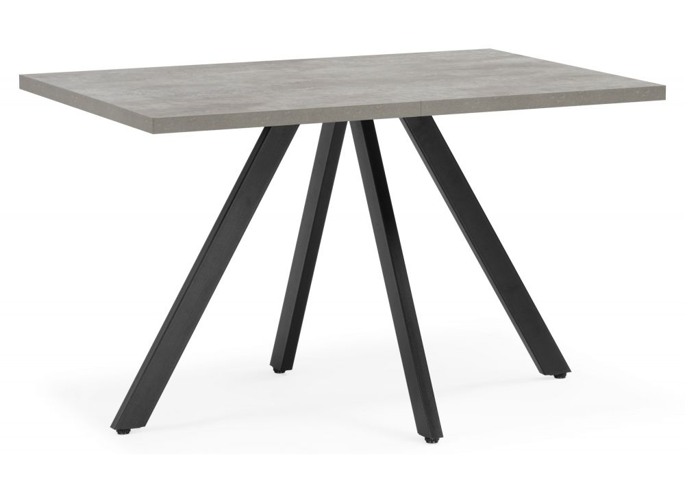 Стол деревянный Keon T32 116(155,5)х77 раздвижной цемент - черный