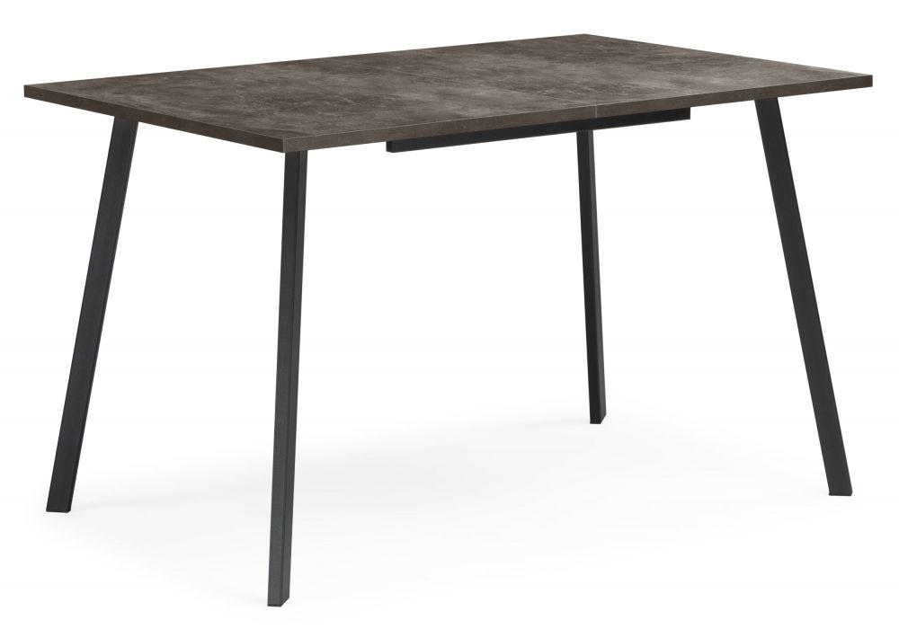 Стол деревянный Кортни 117 (157) x 77 бетон темный - черный матовый