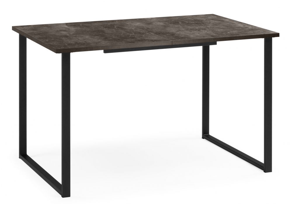 Стол деревянный Лиман 117 (157) x 77 бетон темный - черный матовый