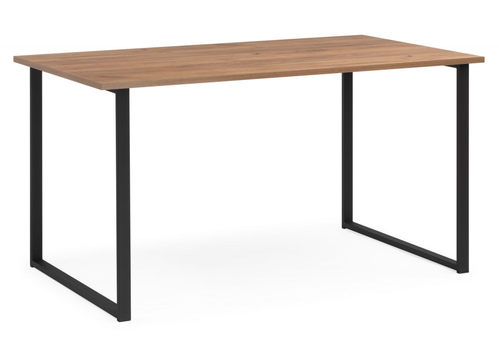 Стол деревянный Лиман 120 х 80 дуб крафт золотой - черный матовый