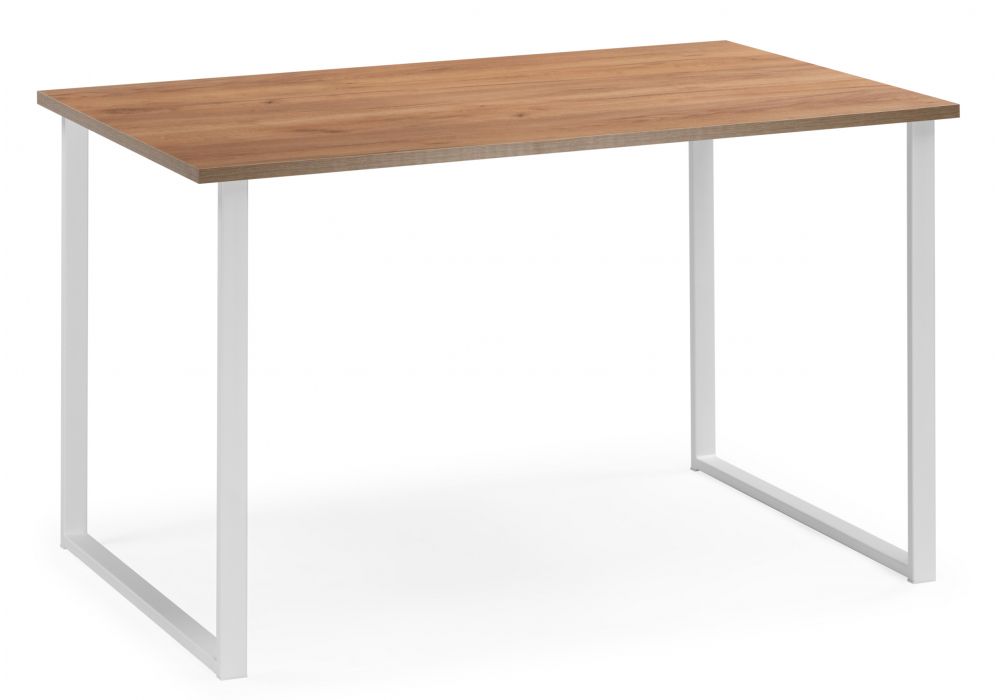 Стол деревянный Лиман 120 x 80 дуб крафт золотой - белый матовый