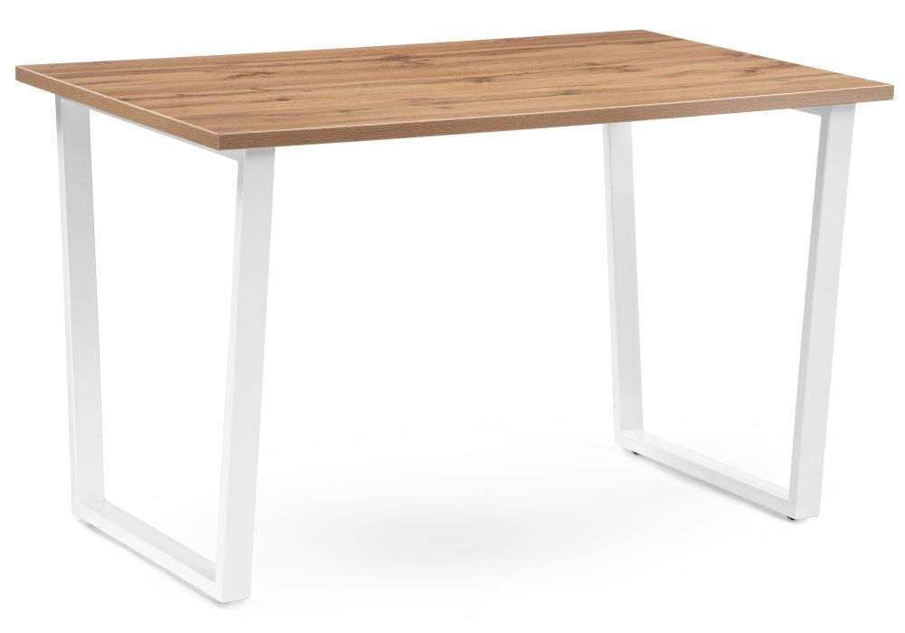 Стол деревянный Лота Лофт 140 25 мм дуб вотан - белый матовый