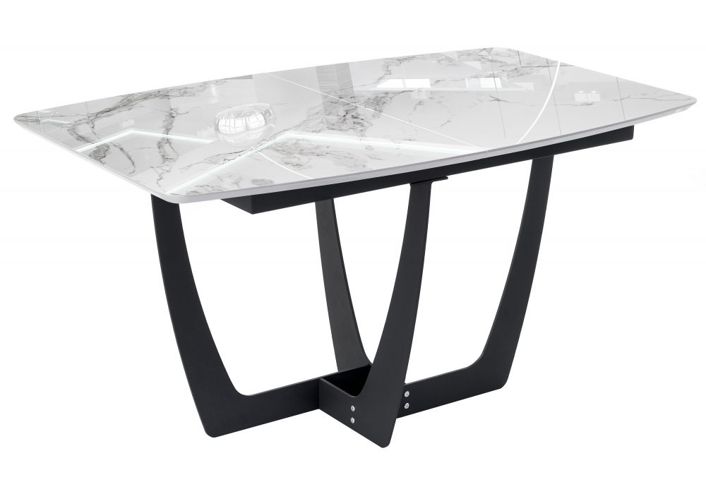 Стол Миссандея графит - белый мрамор
