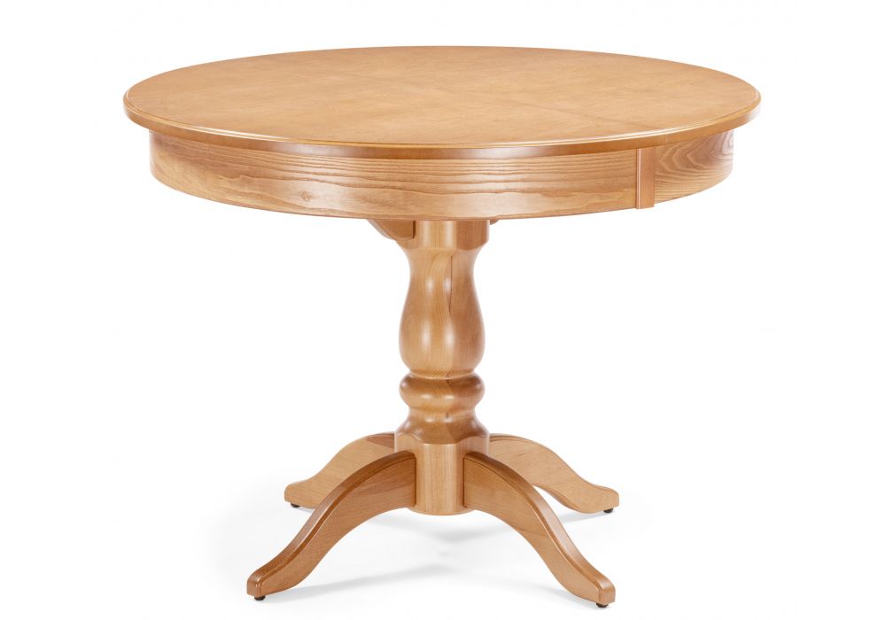 Стол деревянный Орден 100(140)x100 круглый дуб