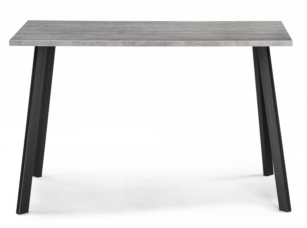 Стол деревянный Тринити Лофт 120 25 мм бетон - матовый черный