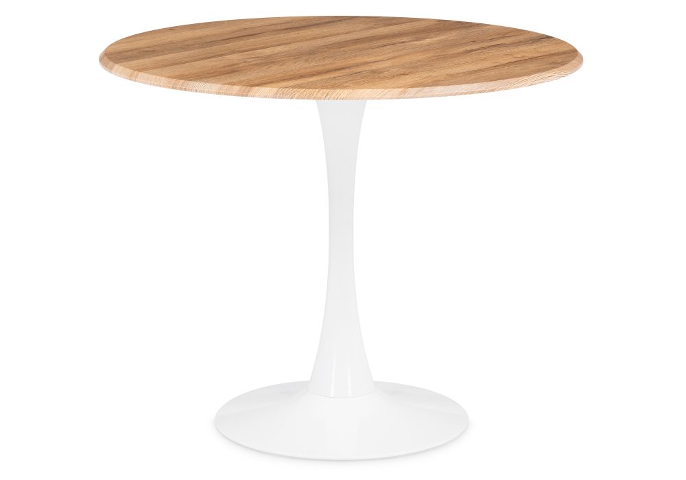 Стол деревянный Тулип 90х73 дуб вотан - белый