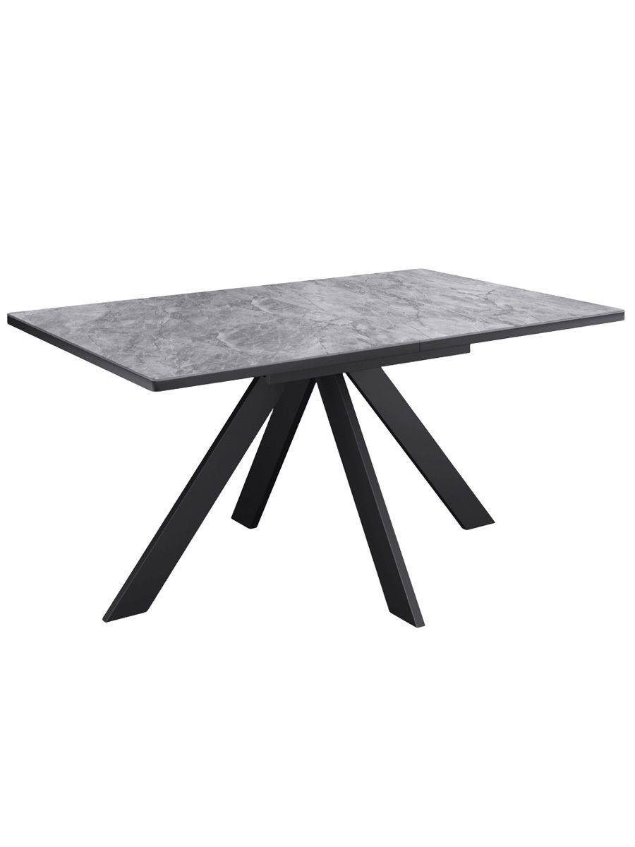 Стол DL1300 черный-керамика серая глянец