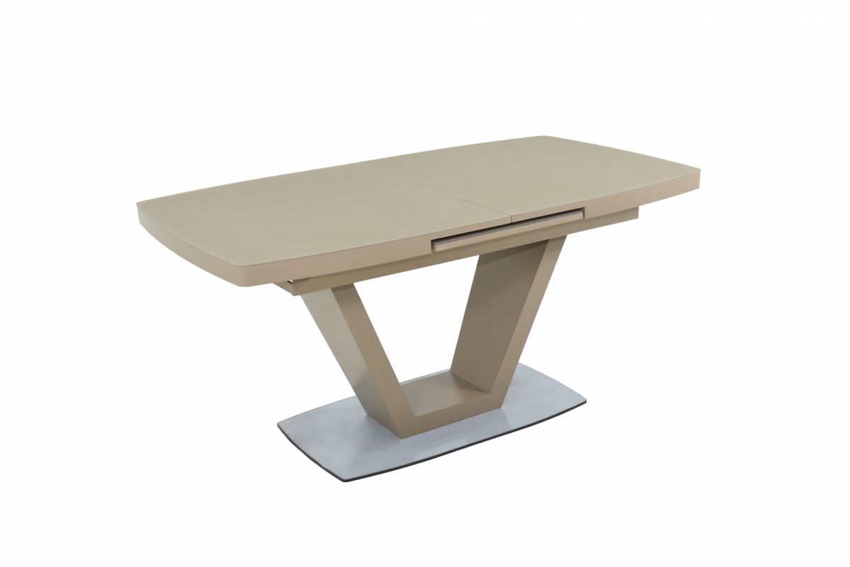 Стол Фоджа-Дерево, Стекло-140(190)*90*75-Капучино-Капучино-