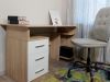 Стол «Гарвард» 130 3ящ, Дуб сонома-Белый - 4