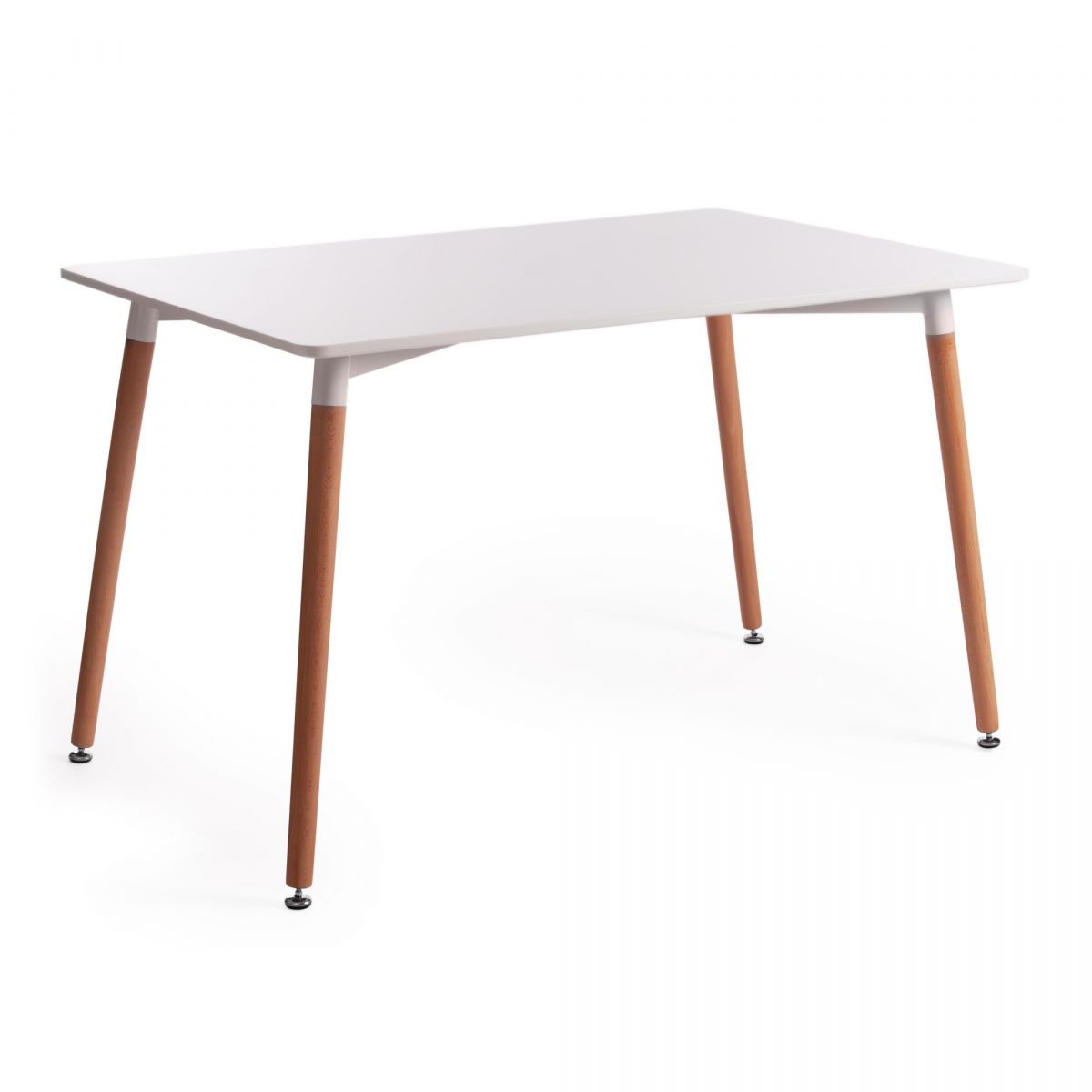 Стол JOHN (mod. T1001) МДФ-дерево, 120 х 80 х 75 см , White (Белый) - Natural (натуральный)