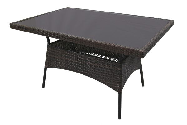 Стол к набору Жаклин УЦЕНКА арт.D166-3 (каркас коричневый, столешница тонированная)