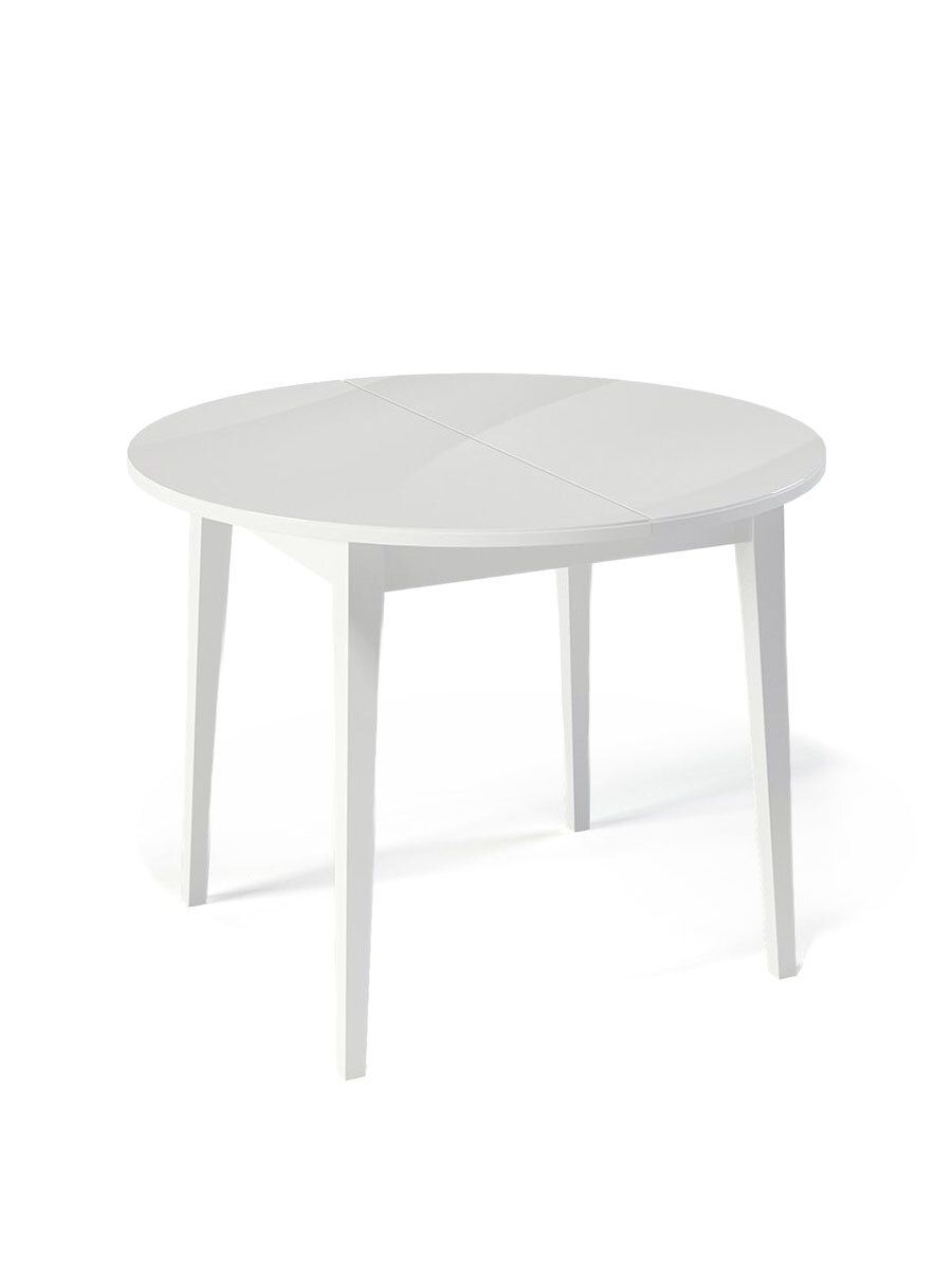 Стол KENNER 1000 М белый-стекло белое глянец