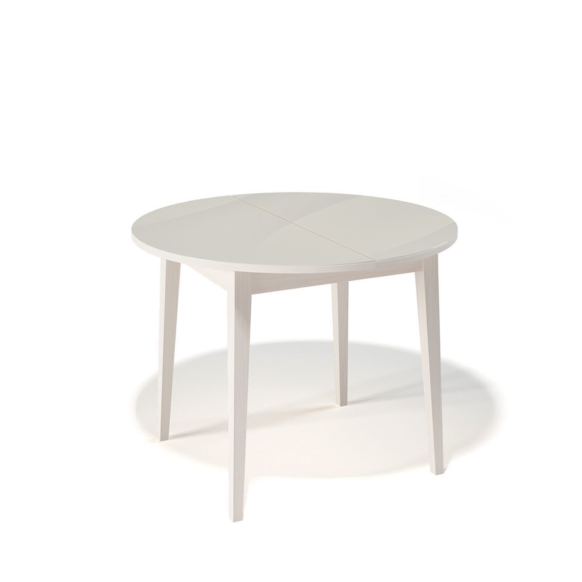 Стол KENNER 1000 М крем-стекло крем сатин