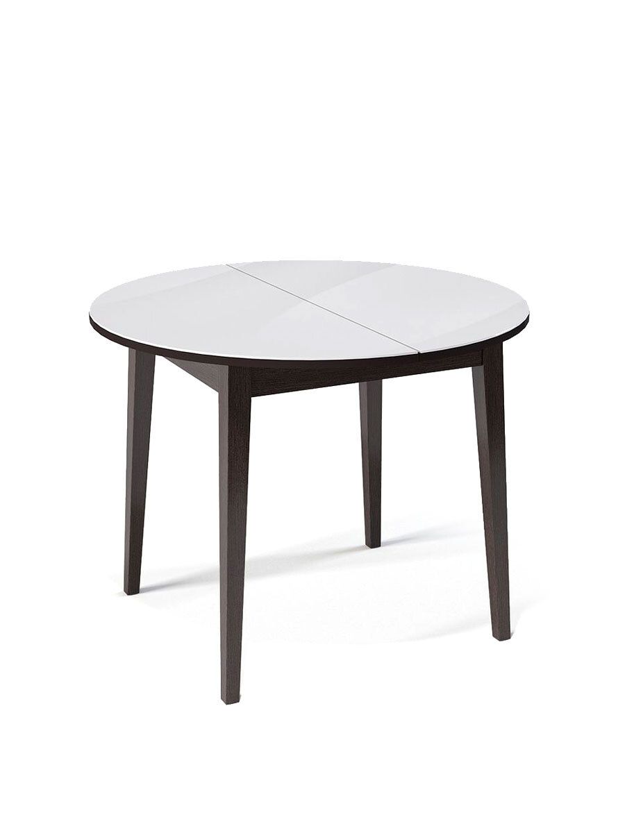 Стол KENNER 1000 М венге-стекло белое глянец