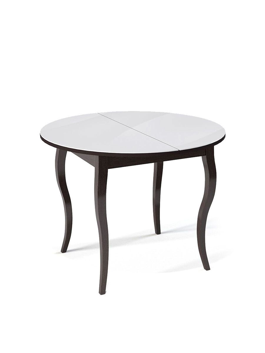 Стол KENNER 1000 С венге-стекло белое глянец