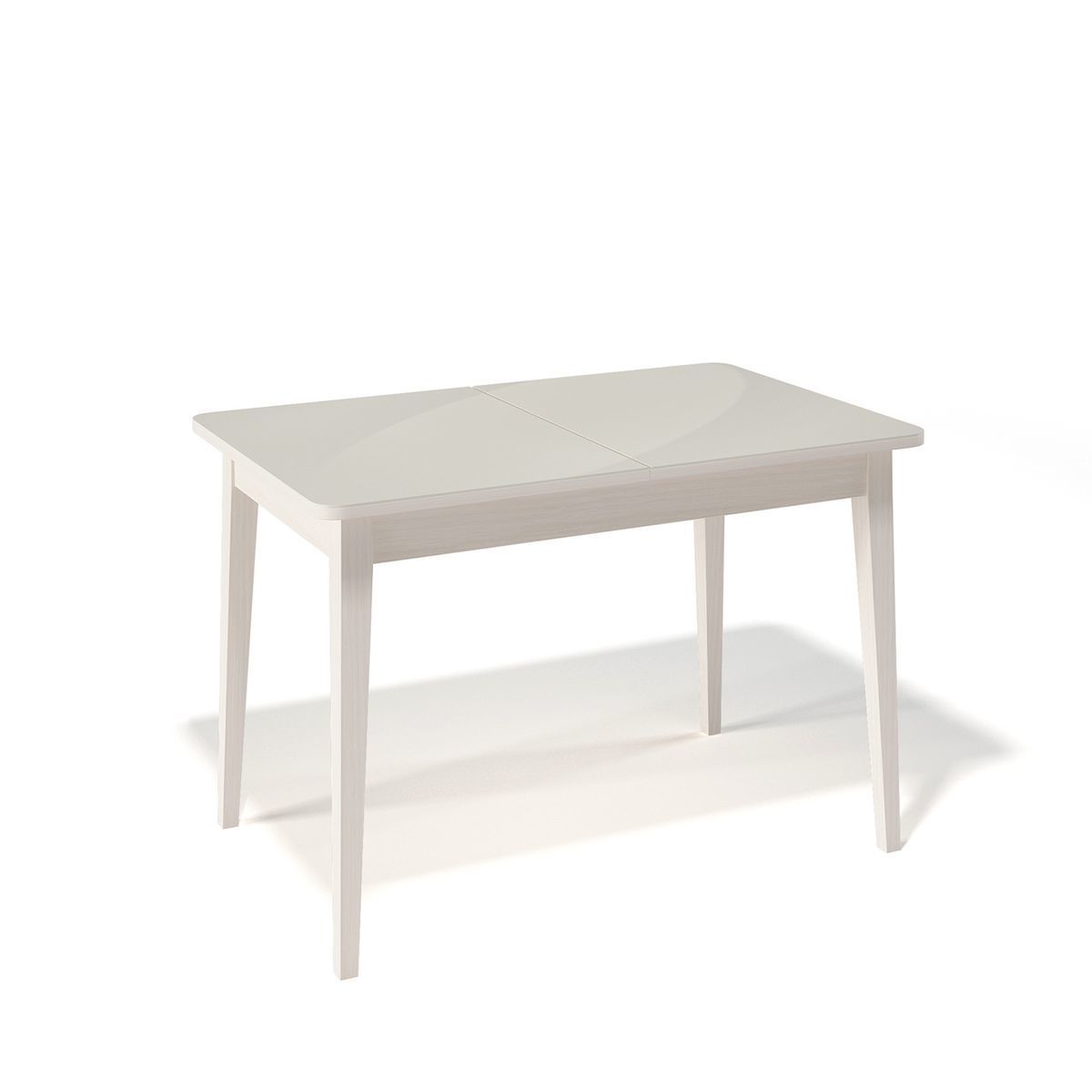 Стол KENNER 1100 М крем-стекло крем сатин