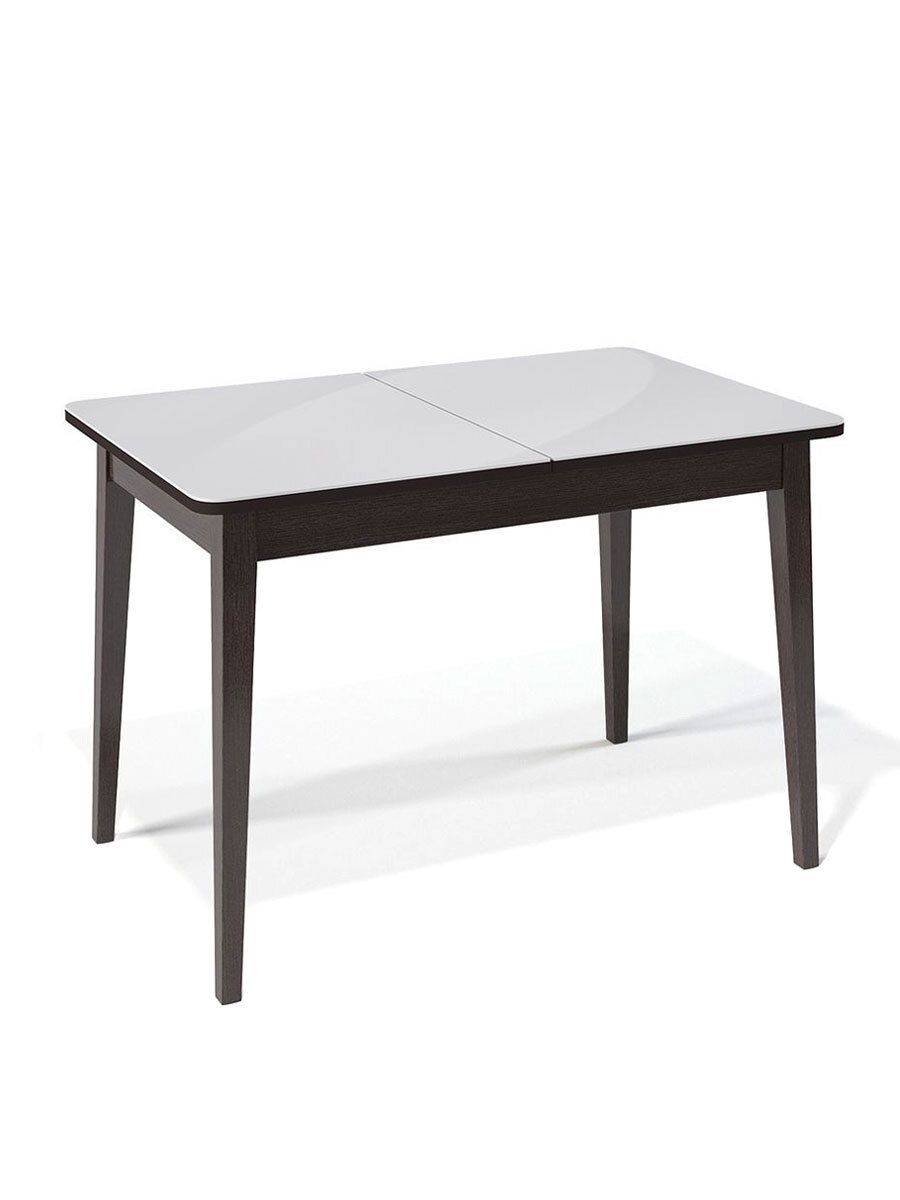 Стол KENNER 1100 М венге-стекло белое глянец