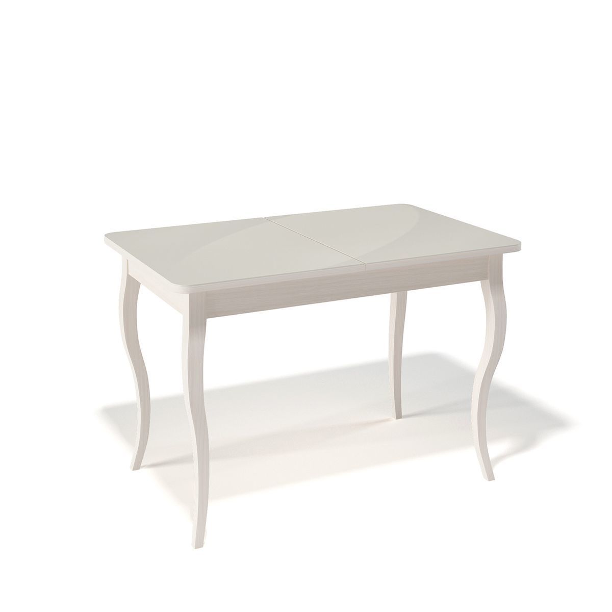 Стол KENNER 1100 С крем-стекло крем сатин